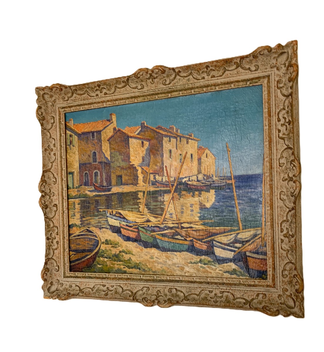 Gaston Aubert Painting "les Martigues"-photo-2