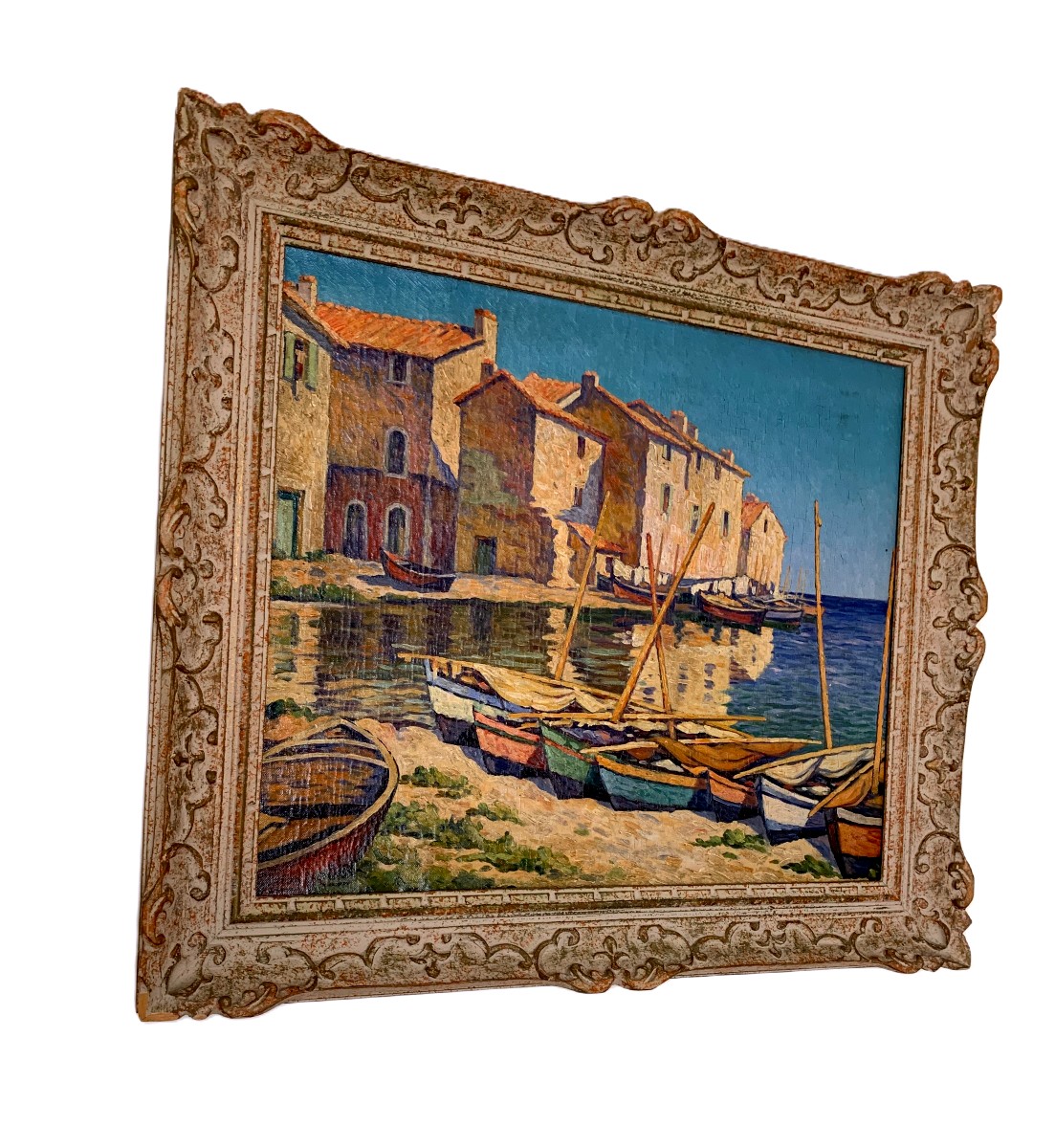 Gaston Aubert Painting "les Martigues"-photo-3