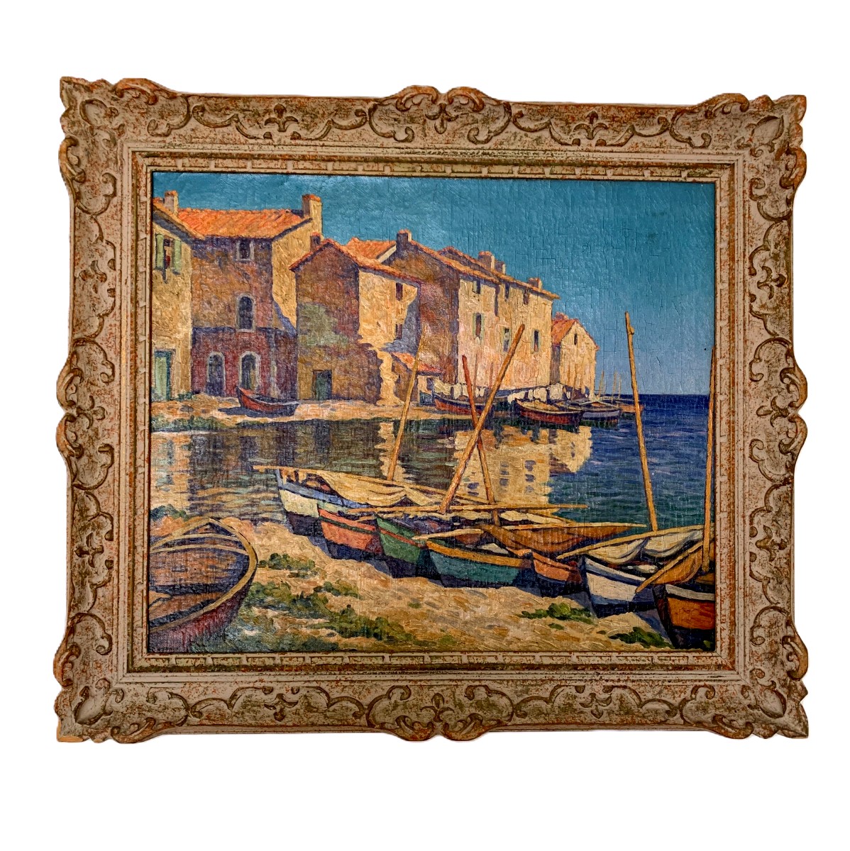 Gaston Aubert Painting "les Martigues"-photo-2