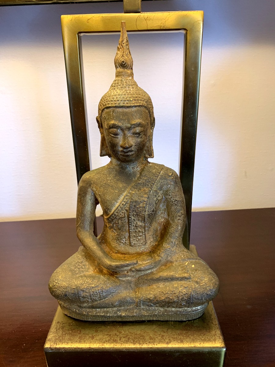 Pair Of Buddha Lamps 1970-photo-4