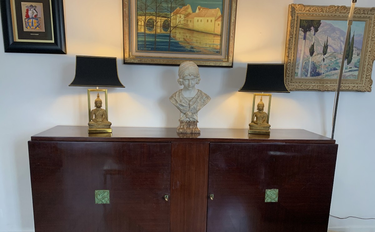 Pair Of Buddha Lamps 1970-photo-5