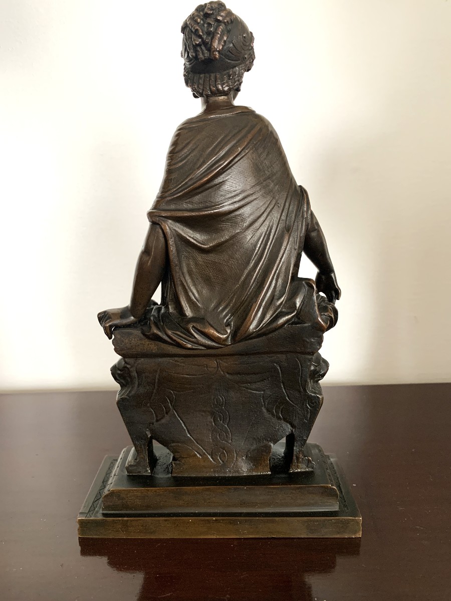 Bronze " femme à l'antique " signé François Mage-photo-1