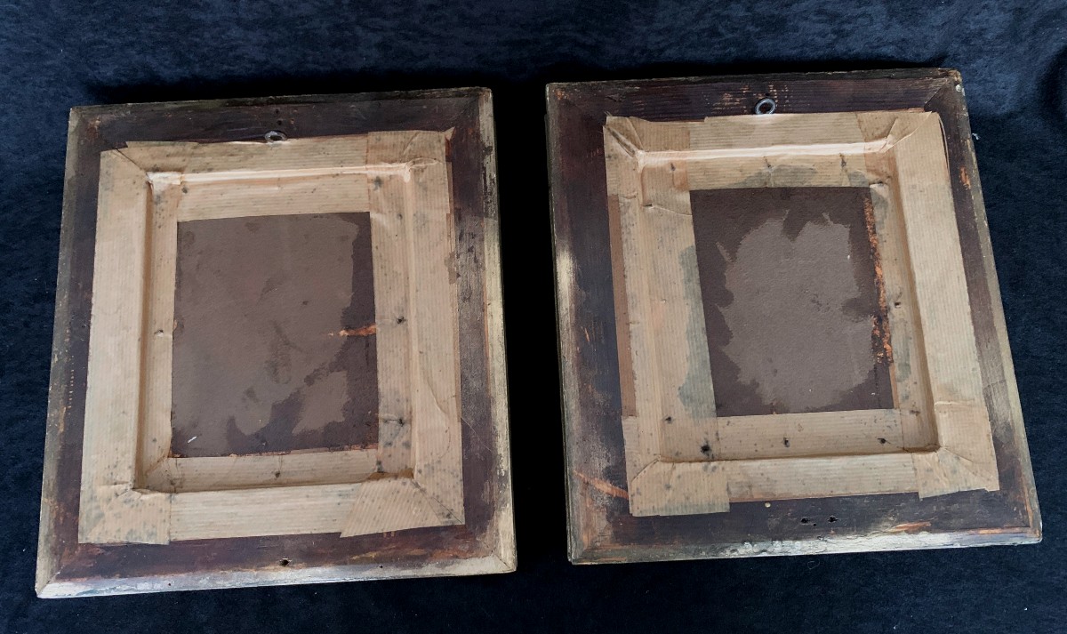 Pair Of Paintings "the Pipe Smoker And The Snuffer" Dutch School-photo-3