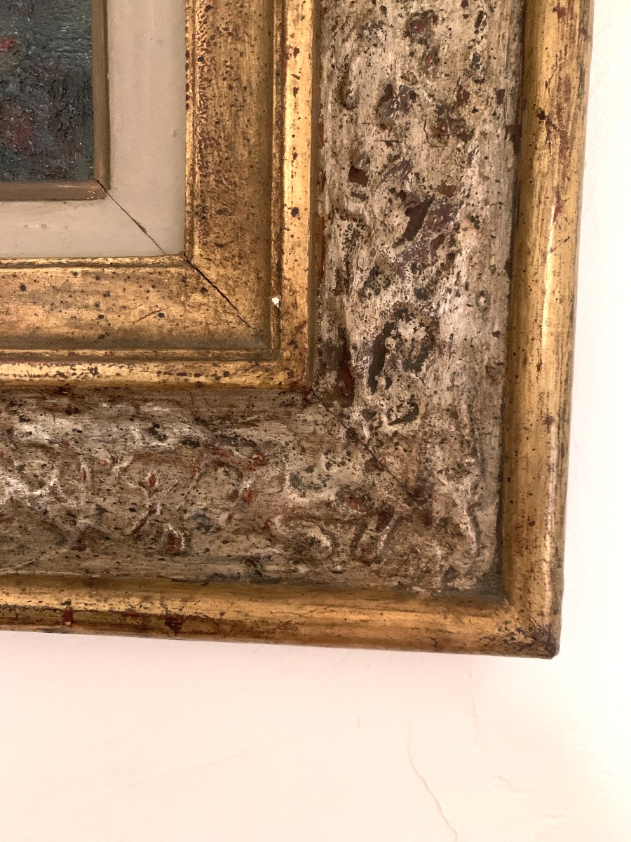 Huile sur toile Alfred Cini " Quai de Seine "-photo-4