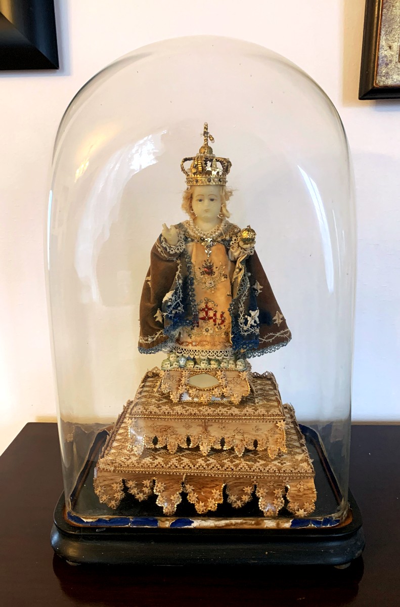 19th Century Wax Jesus Of Prague-photo-3