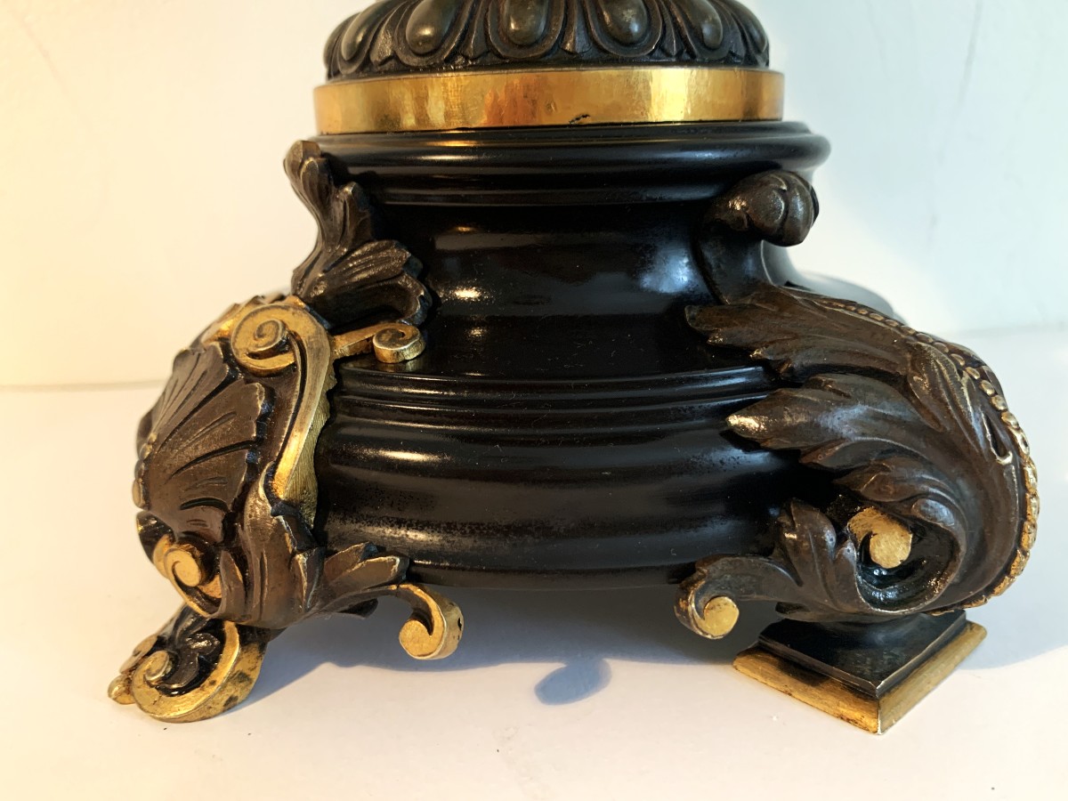 Casserole In Mace And Gilt Bronze, 19th Century-photo-3