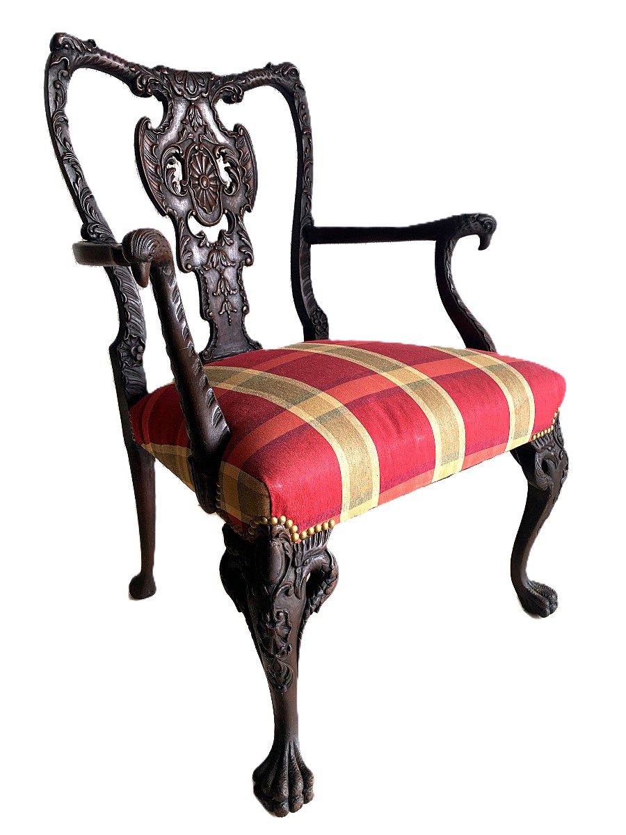 Fauteuil autrichien à têtes d'oiseaux-photo-2