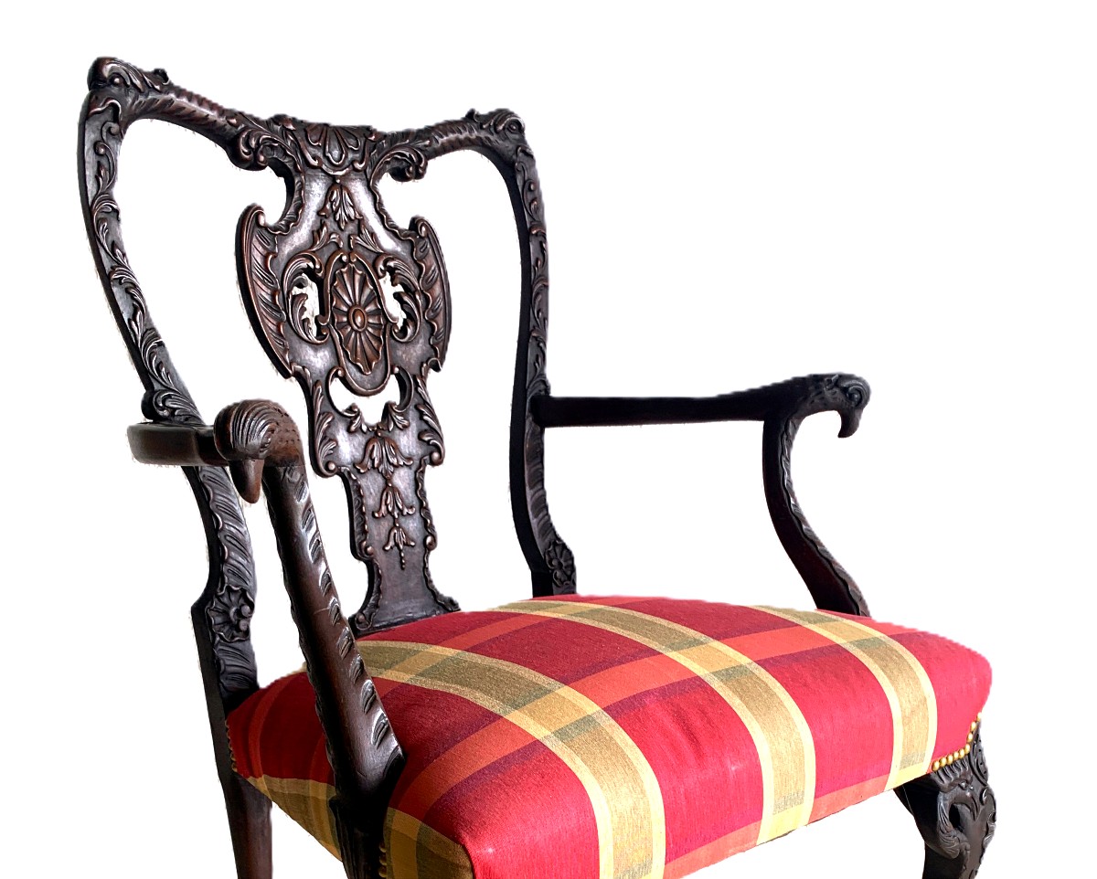 Fauteuil autrichien à têtes d'oiseaux-photo-3