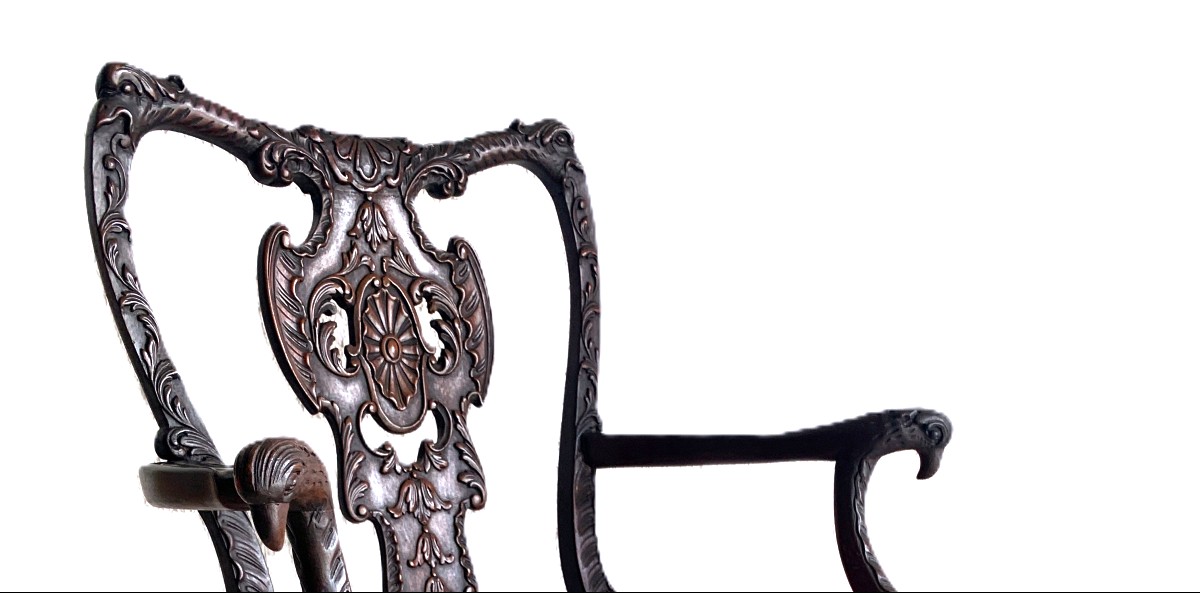 Fauteuil autrichien à têtes d'oiseaux-photo-4