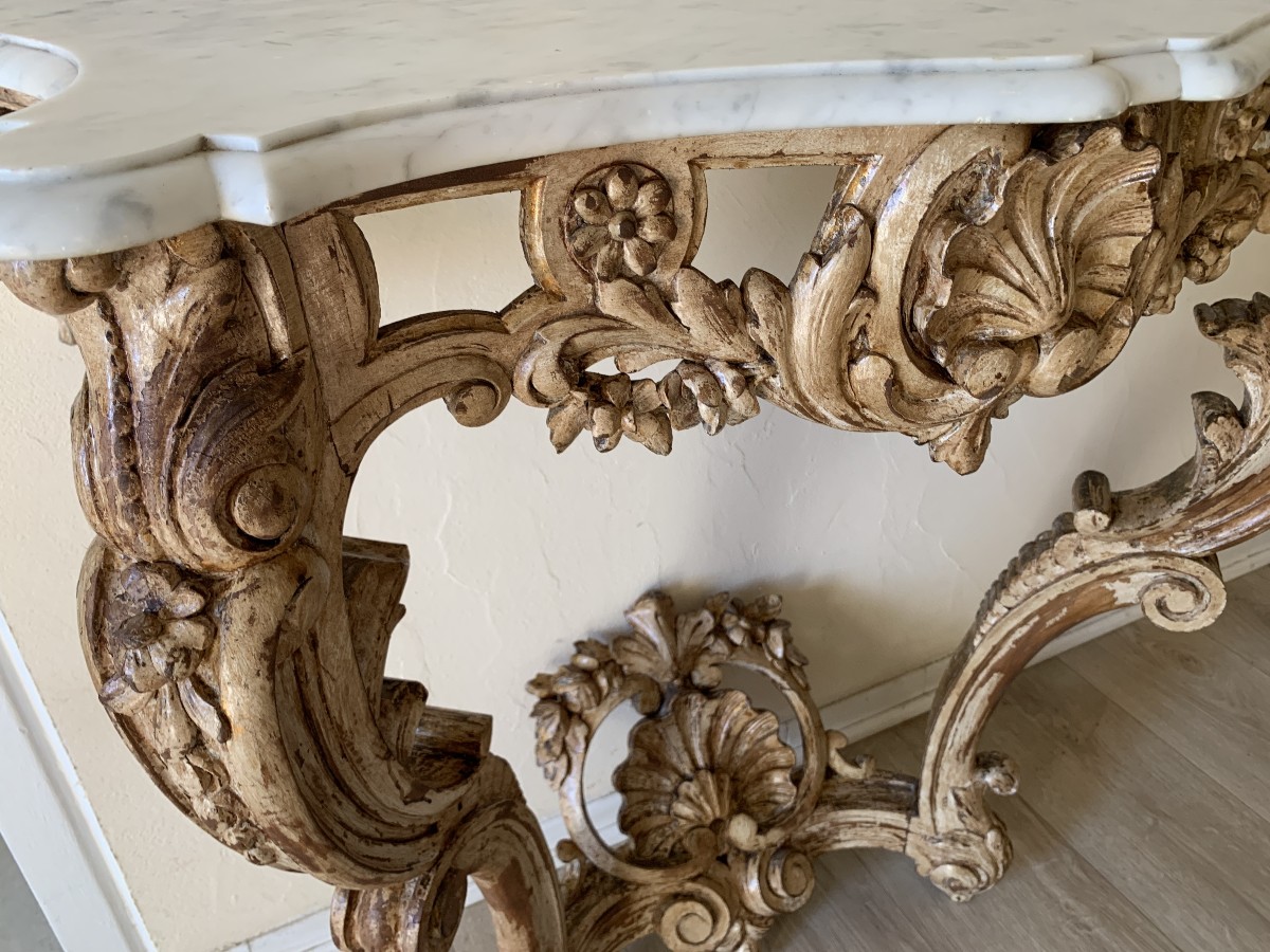 Louis XV Transition Curved Console-photo-3