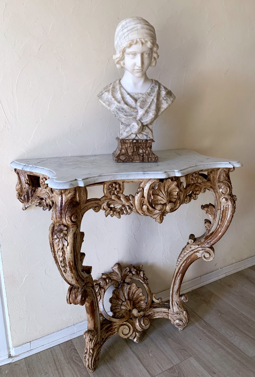 Louis XV Transition Curved Console