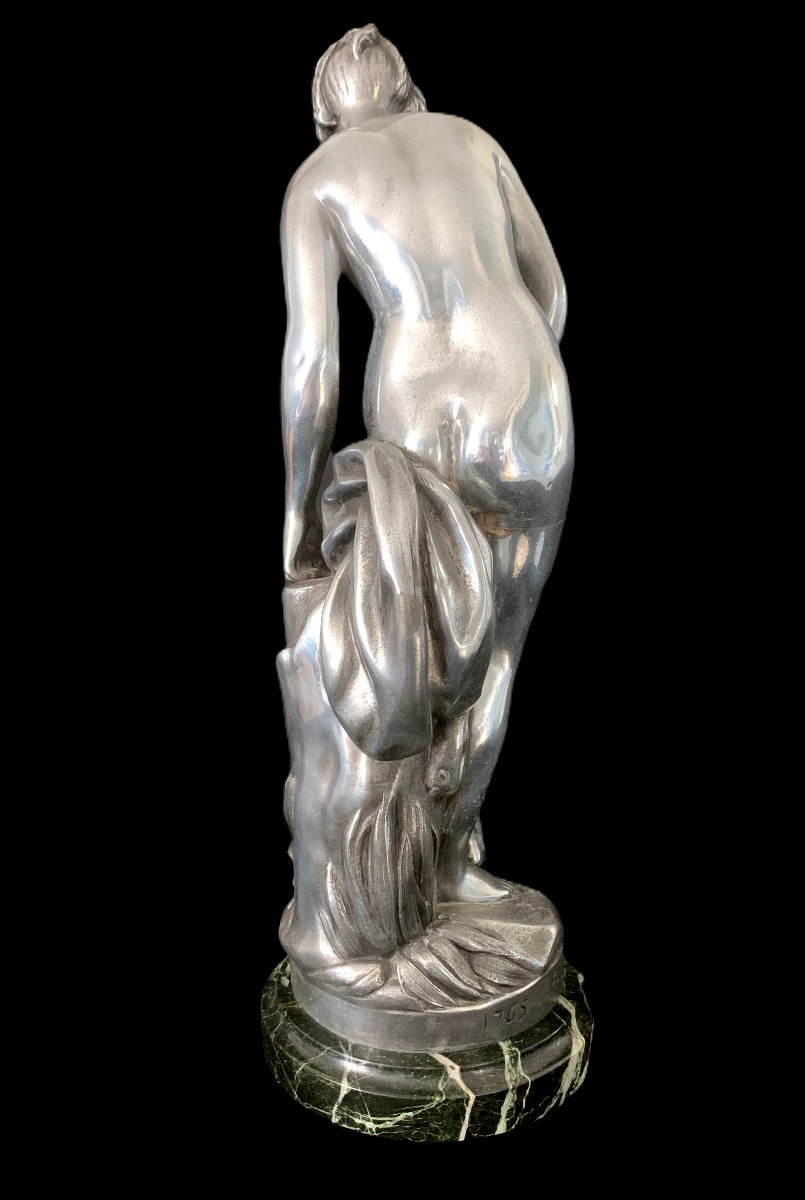 Baigneuse métal argenté D'après Falconet -photo-2