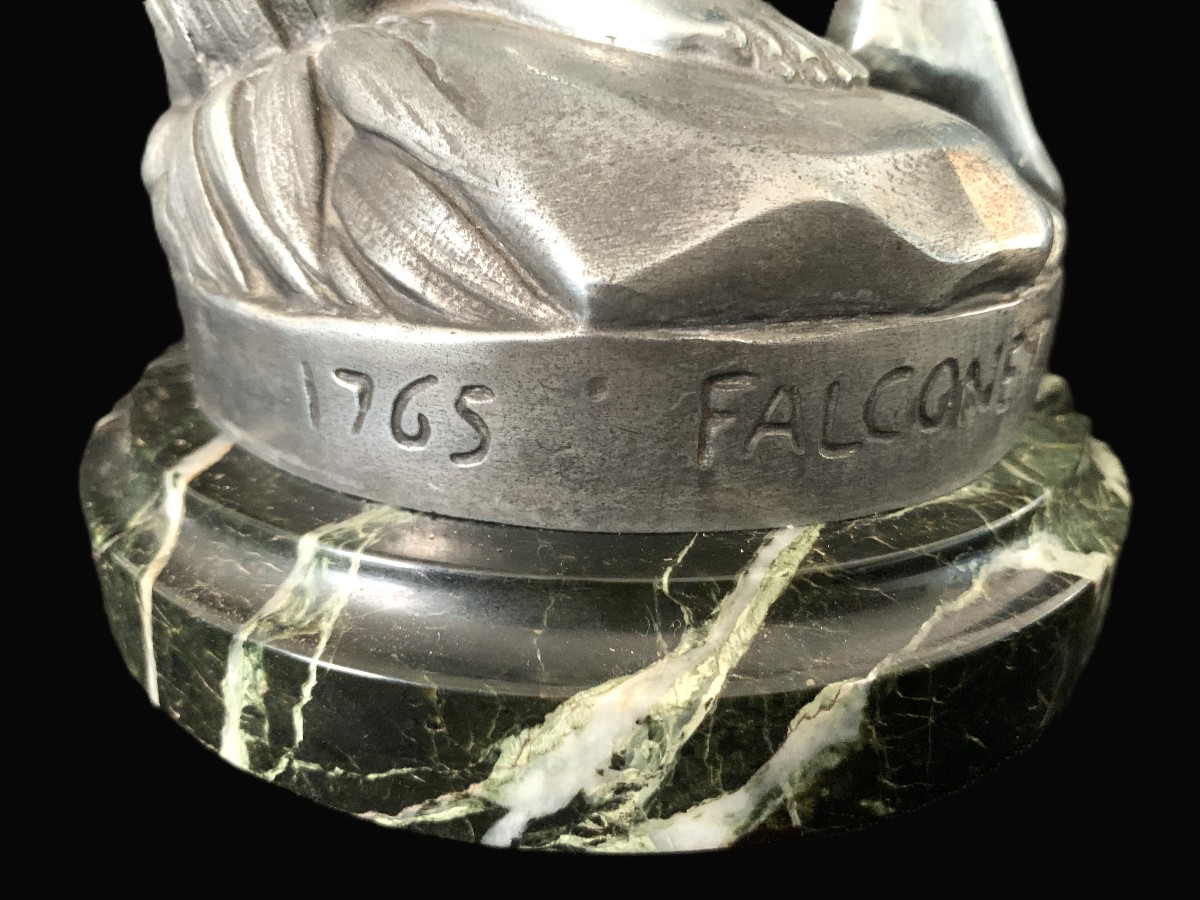 Baigneuse métal argenté D'après Falconet -photo-1