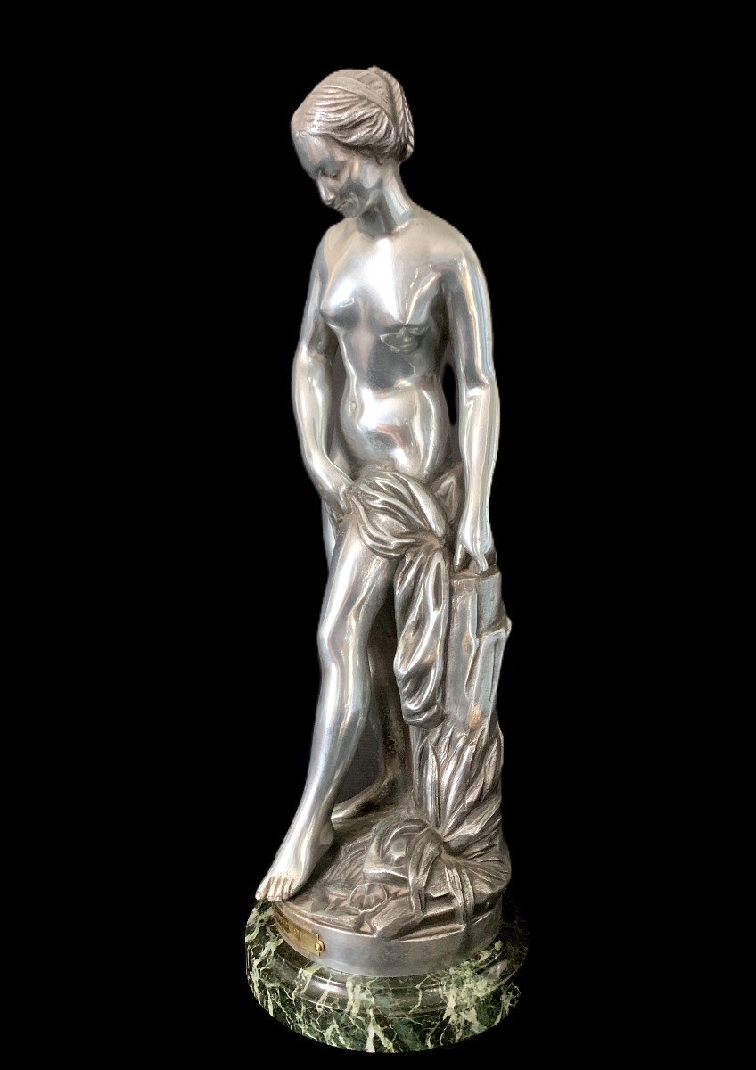 Baigneuse métal argenté D'après Falconet 