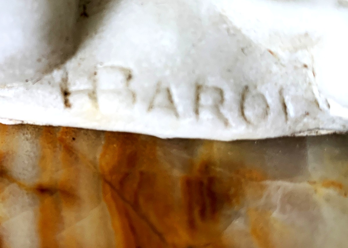 H. Baron sculpture en marbre et onyx d'Algérie époque Art Déco-photo-3