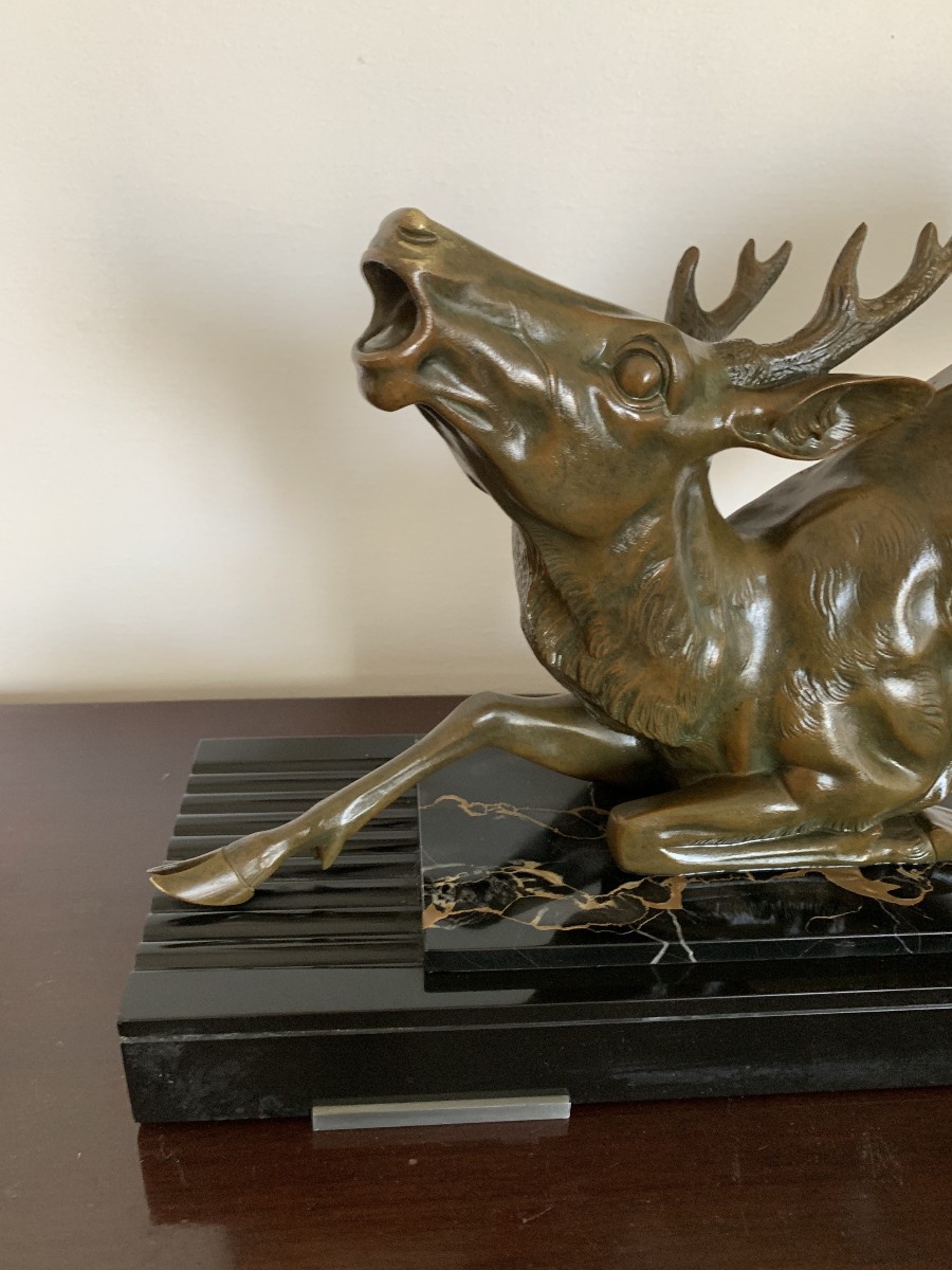 Pierre Hugonnet Bronze Large Roe Deer Known As -photo-1