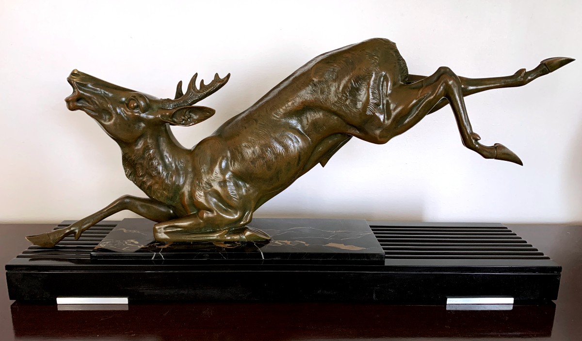 Pierre Hugonnet Bronze Large Roe Deer Known As 