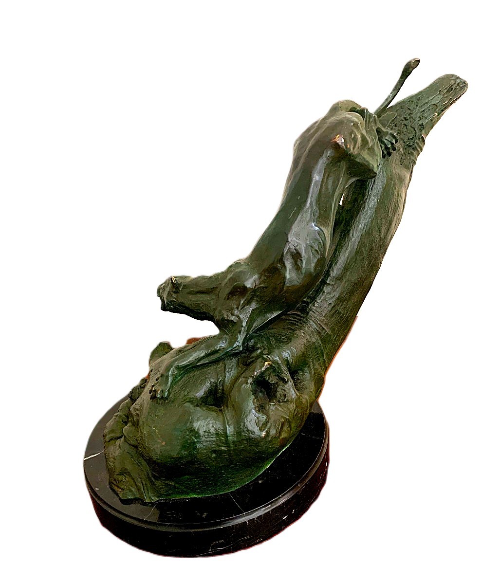 Sculpture en bronze de BC Zheng panthère-photo-3