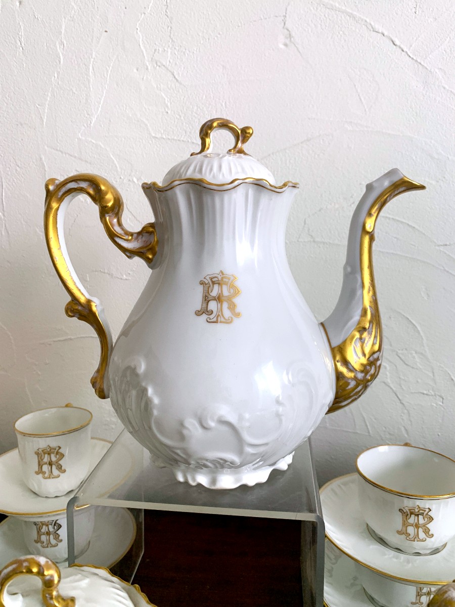 Limoges Porcelain Tea And Coffee Set 27 Pieces-photo-2