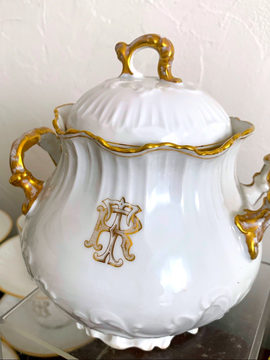 Limoges Porcelain Tea And Coffee Set 27 Pieces-photo-4