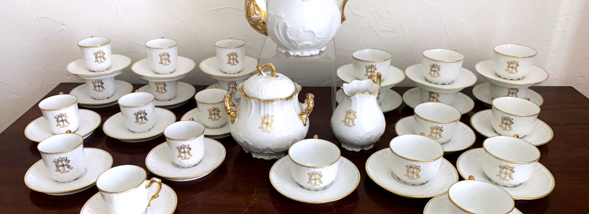 Limoges Porcelain Tea And Coffee Set 27 Pieces-photo-2