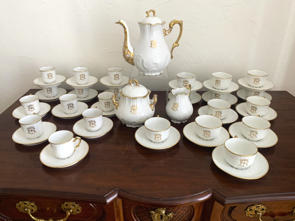 Limoges Porcelain Tea And Coffee Set 27 Pieces-photo-5