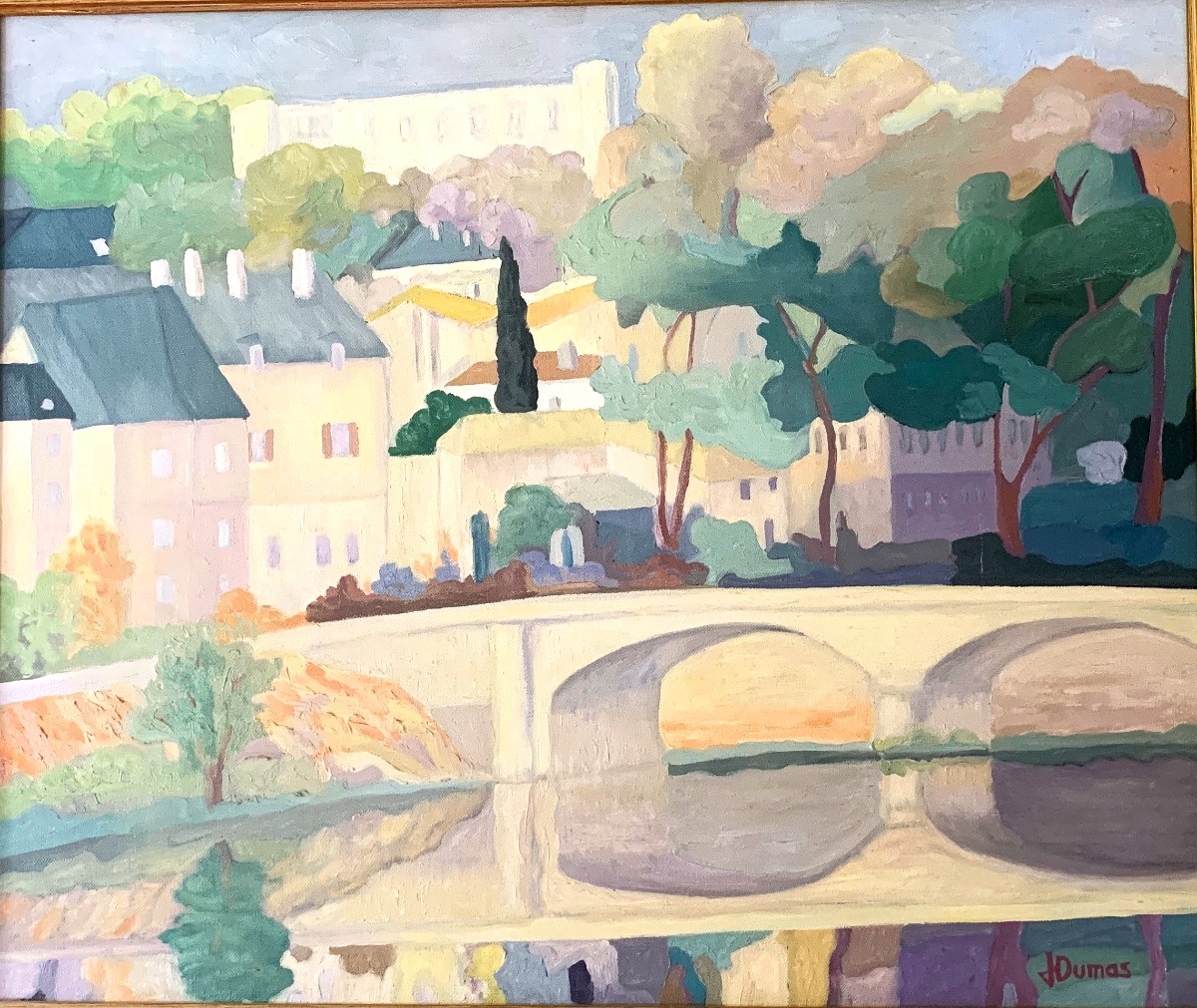 Oil On Canvas By J. Dumas-photo-1