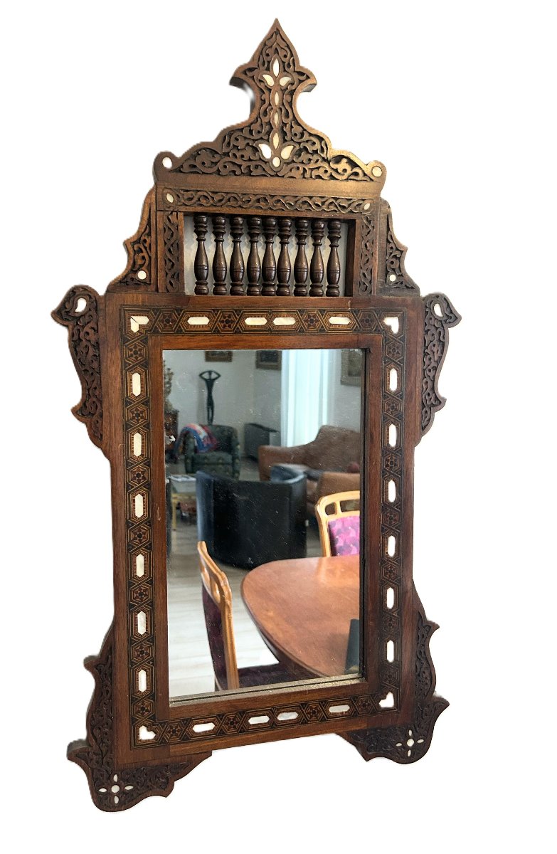 Orientalist Mirror Carved And Inlaid With Mother-of-pearl-photo-1