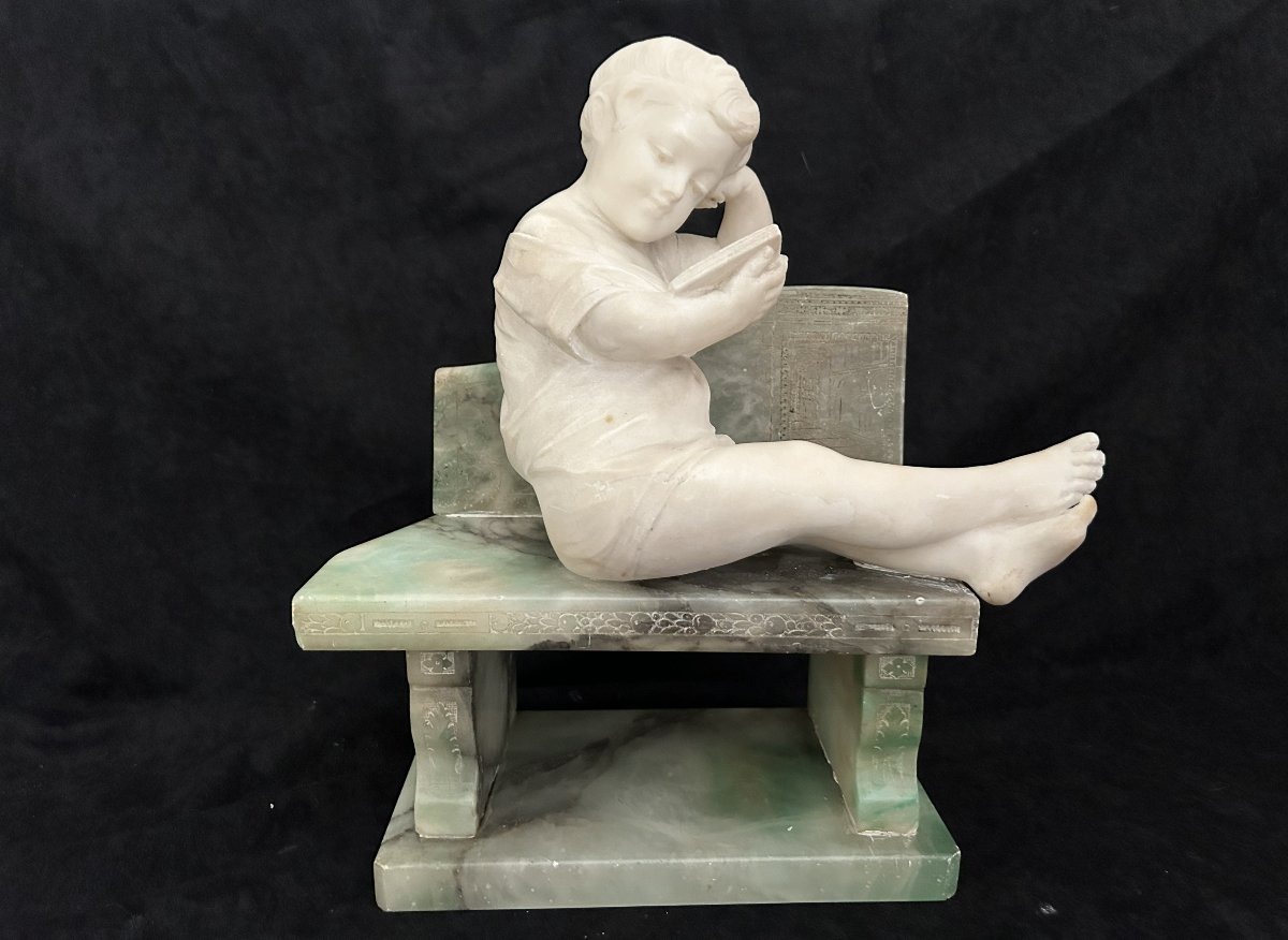 Sculpture en albâtre et onyx d'Algérie de Emilio Fiaschi-photo-2