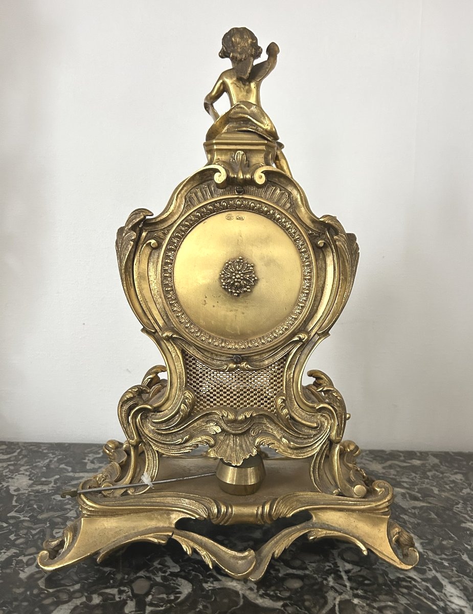 Louis XV-style Bronze Clock-photo-3
