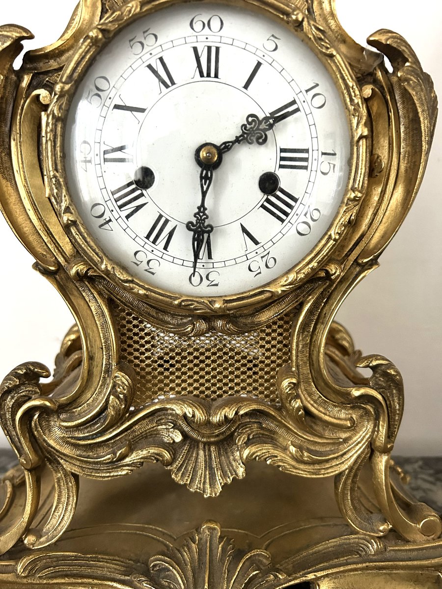 Louis XV-style Bronze Clock-photo-4