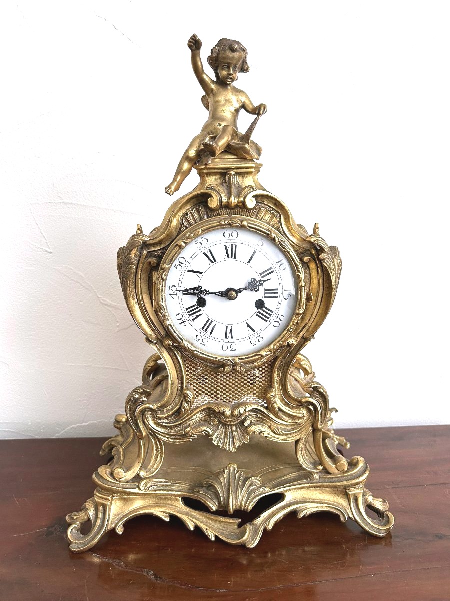 Louis XV-style Bronze Clock-photo-3
