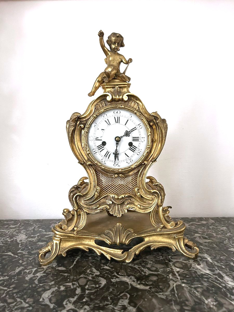 Louis XV-style Bronze Clock