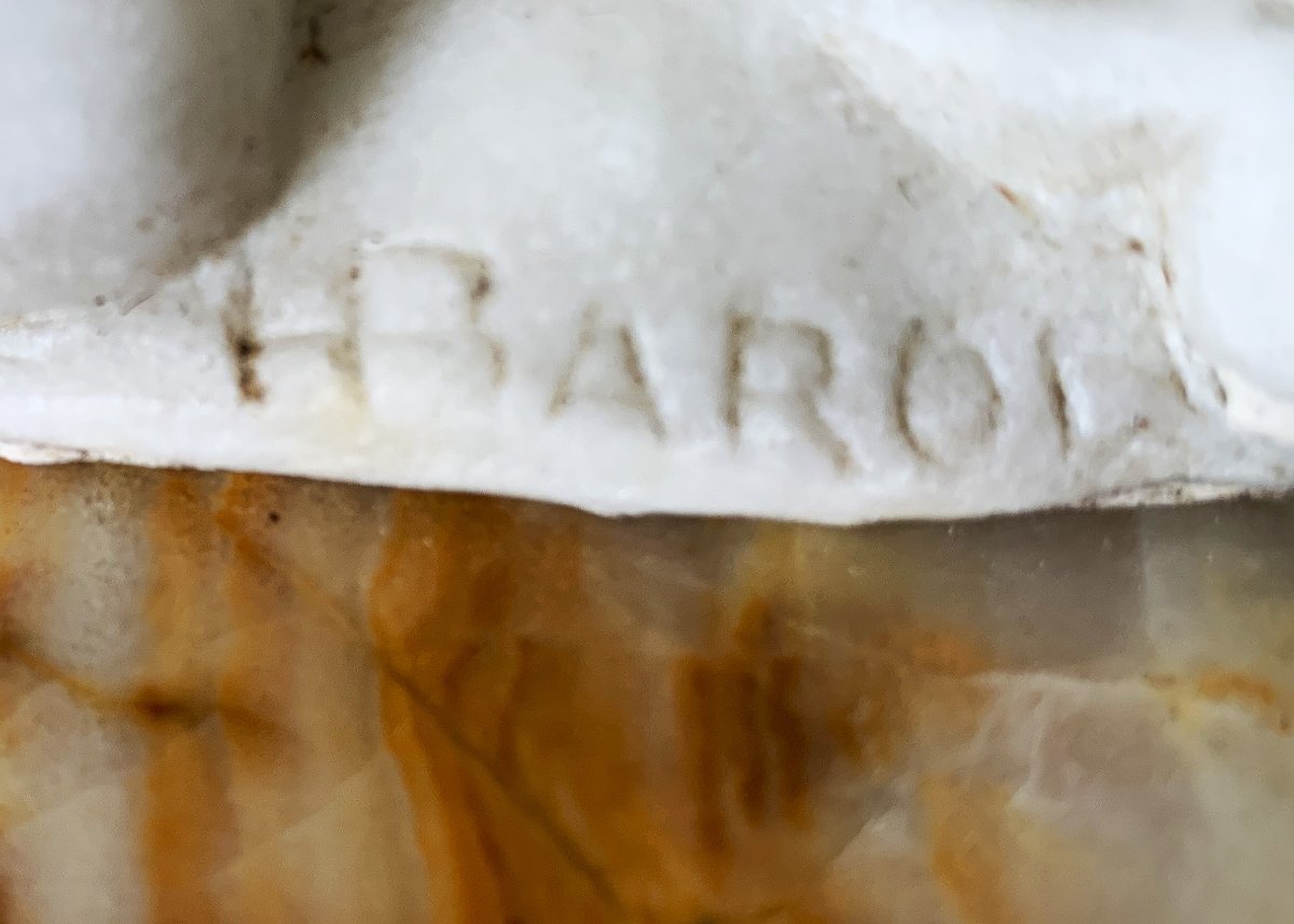 H. Baron sculpture en marbre et onyx d'Algérie époque Art Déco-photo-2