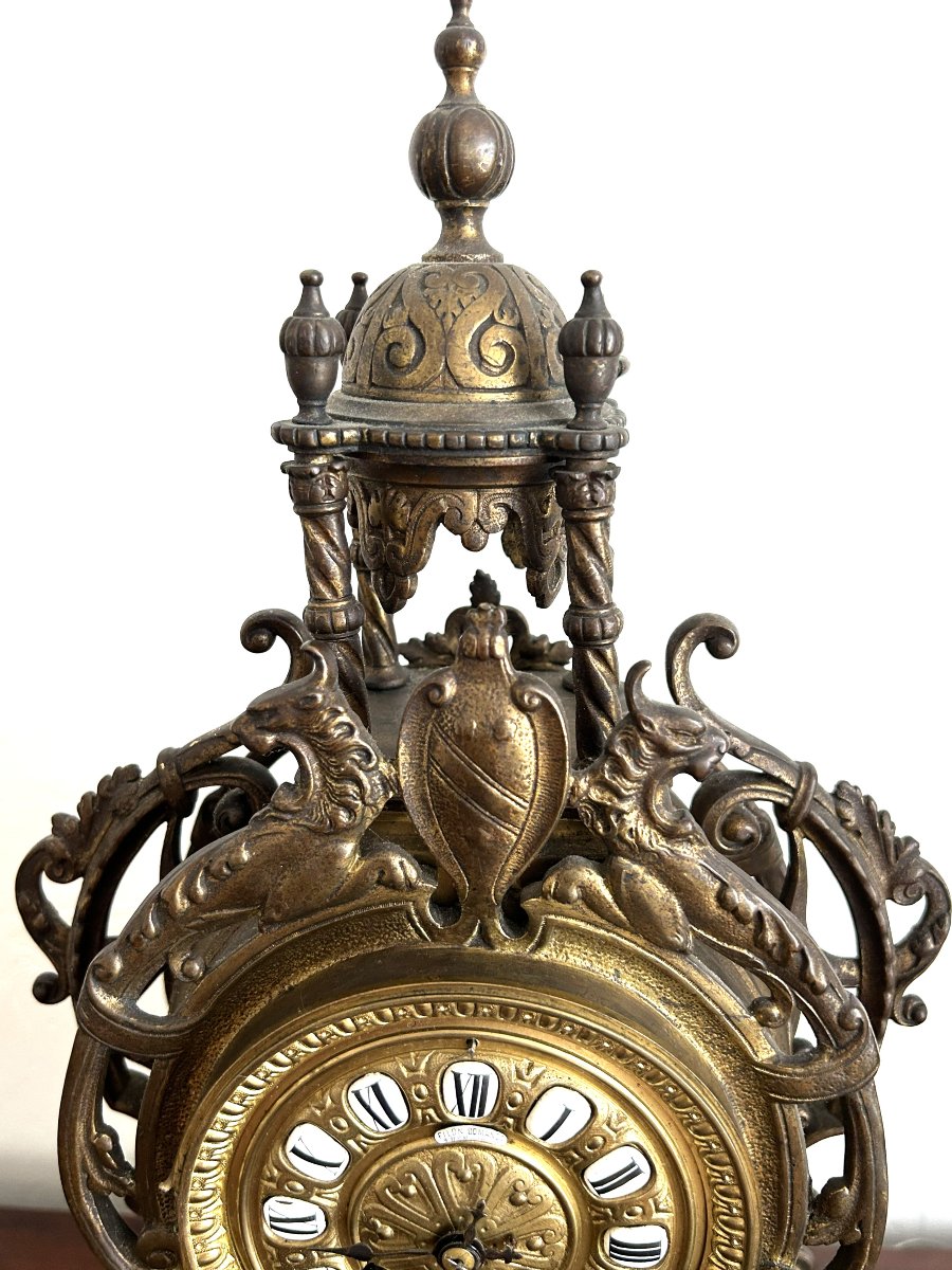 19th-century Bronze Fireplace Trim-photo-4