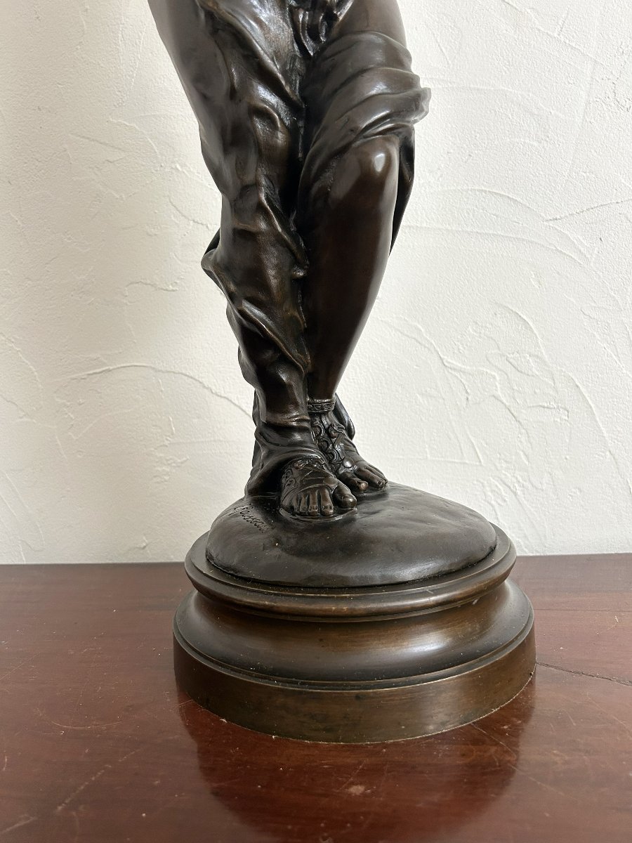Bronze de Emile Rousseau " jeune femme orientaliste "-photo-3