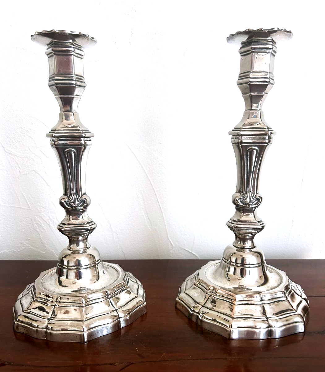 Pair Of Regency-style Candlesticks -photo-2
