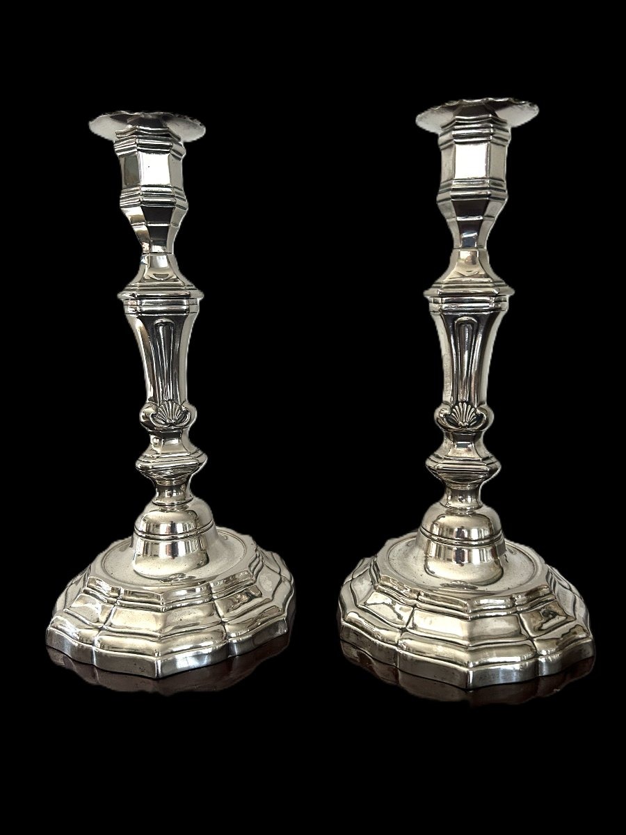 Pair Of Regency-style Candlesticks 