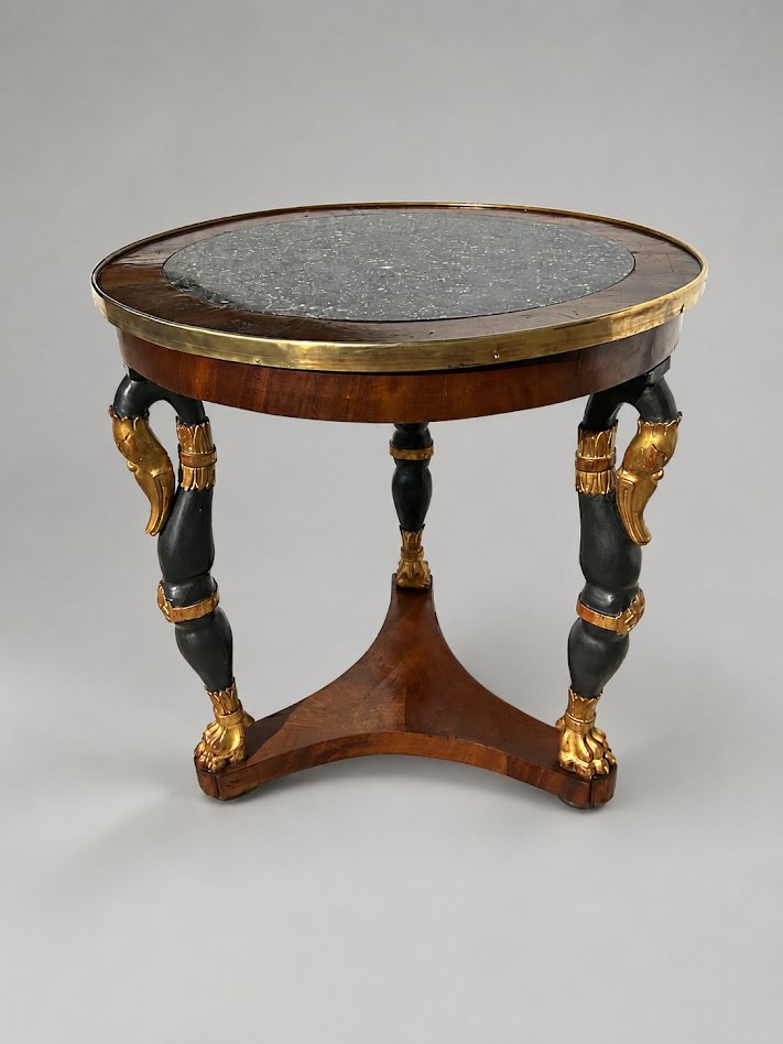 Empire-period Tripod Side Table With A Swan-neck Base-photo-2