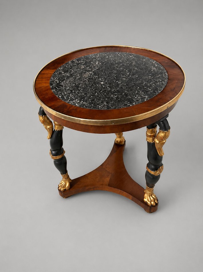 Empire-period Tripod Side Table With A Swan-neck Base-photo-4