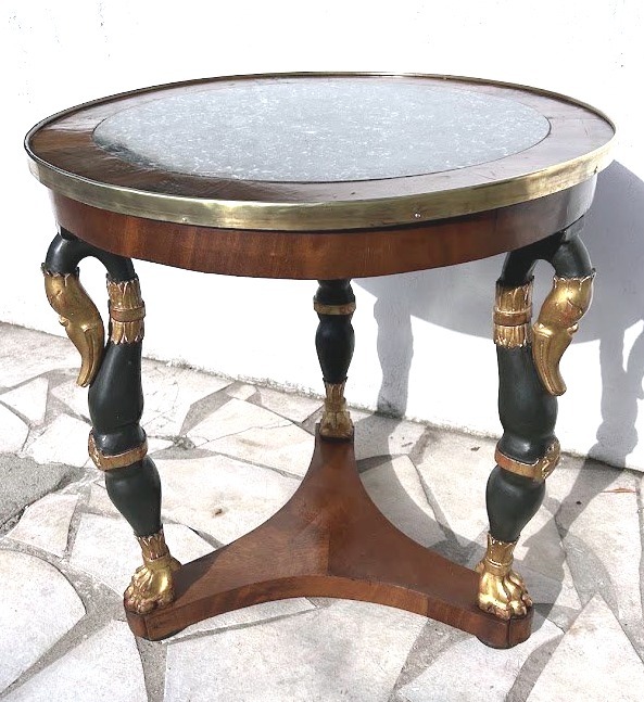 Empire-period Tripod Side Table With A Swan-neck Base-photo-1
