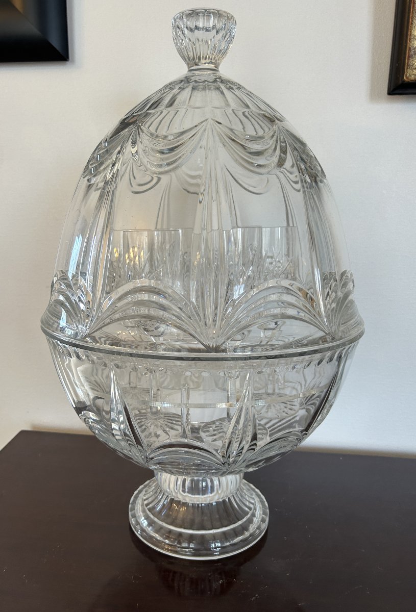 Cave à champagne et ses 6 verres en cristal de Lorraine-photo-2