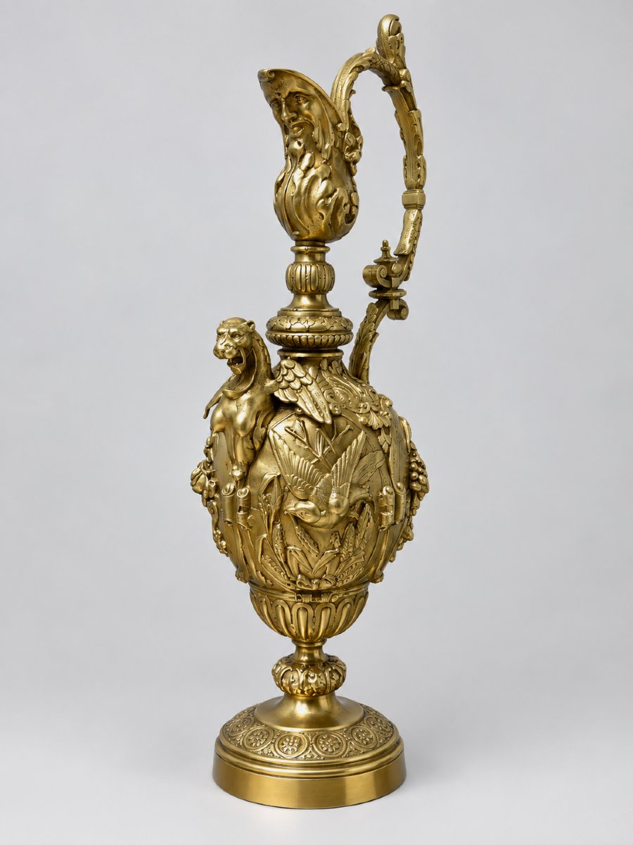 Aiguière en bronze doré style Renaissance-photo-2