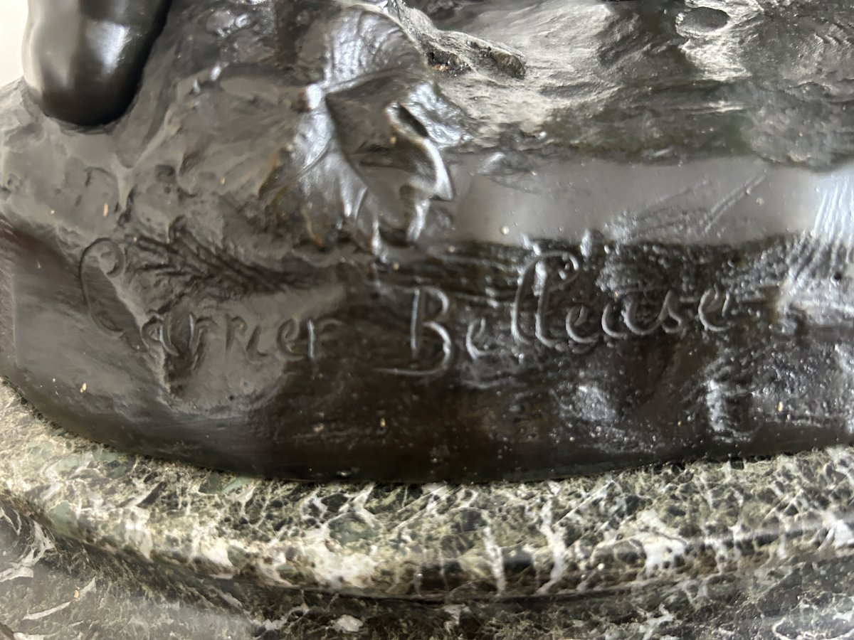 Carrier-belleuse Bronze Sculpture Of A Group Of Putti-photo-3