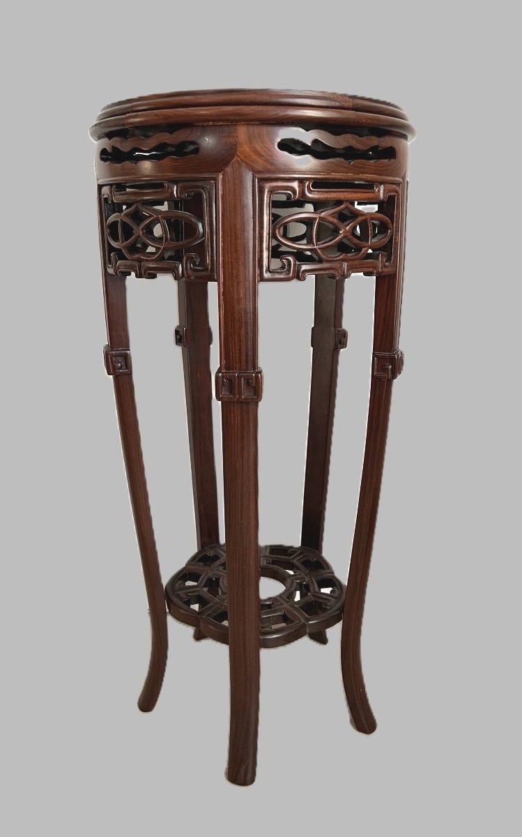 Chinese Wooden Stool Made Of Hongmu Wood. 