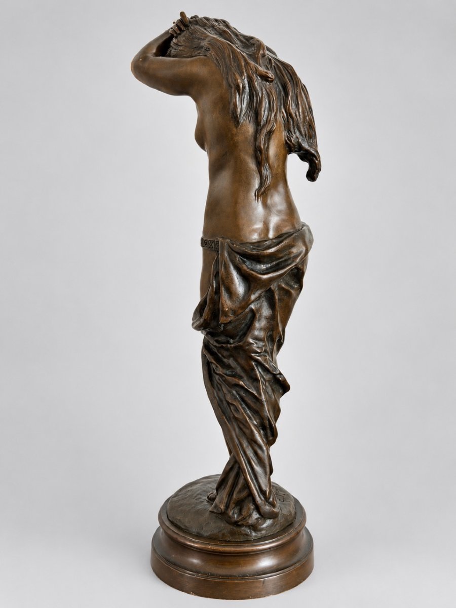 Bronze de Emile Rousseau " jeune femme orientaliste "-photo-2