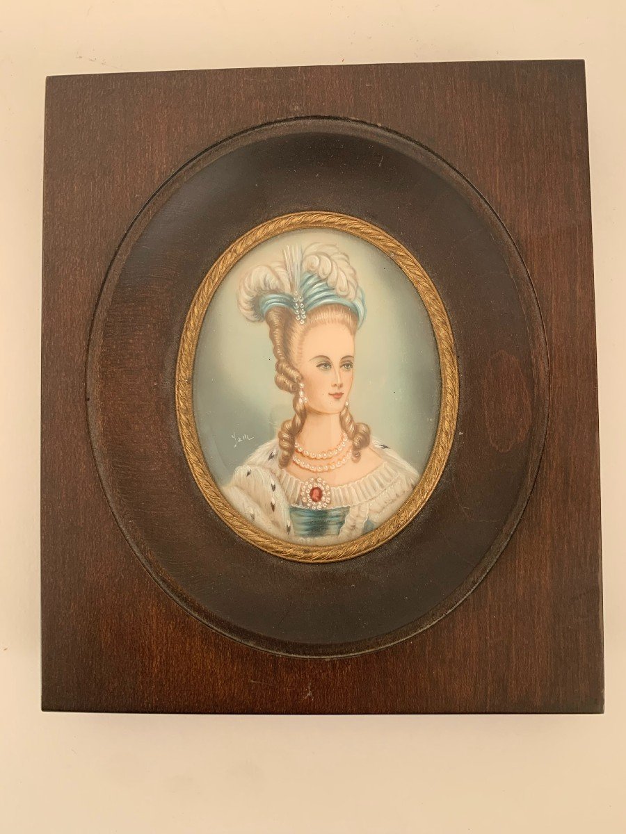 Miniature On Ivory By Marie Antoinette-photo-2