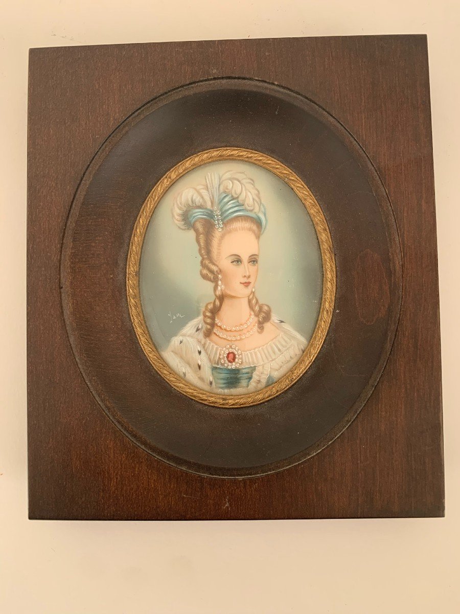 Miniature On Ivory By Marie Antoinette-photo-4