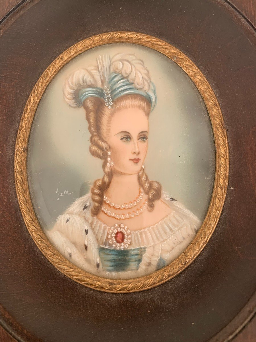 Miniature On Ivory By Marie Antoinette