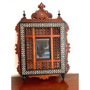 Ivory And Mother Of Pearl Orientalist Photo Holder Frame